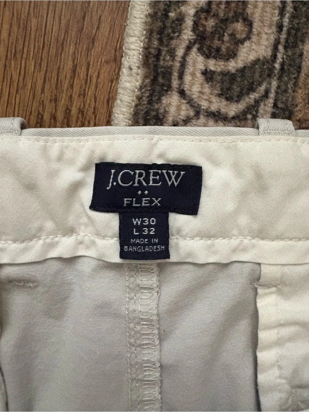 J. Crew Men's Slim Chinos in Off-White